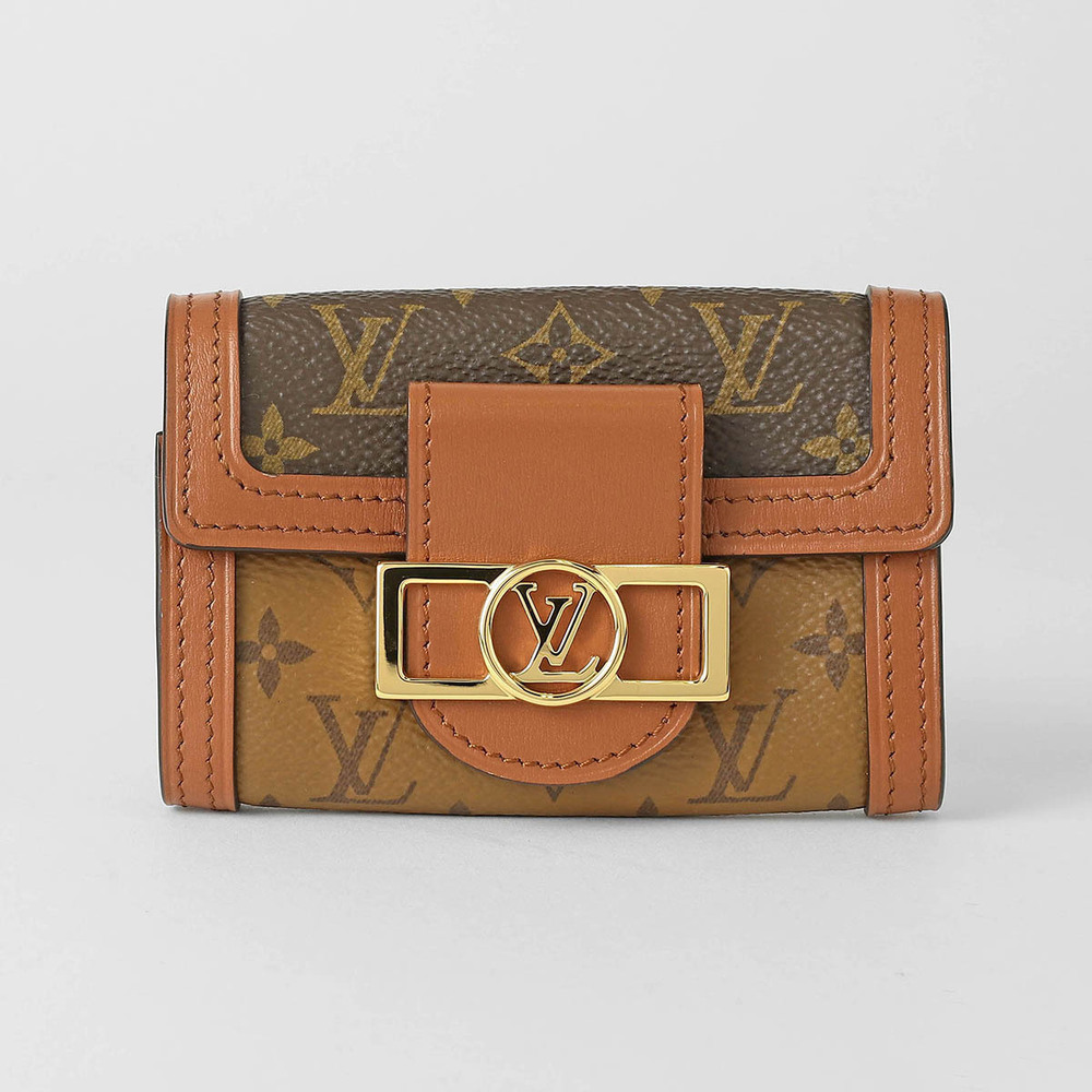 Louis Vuitton Key Case Monogram Reverse Multicles Wallet Canvas Leather Brown